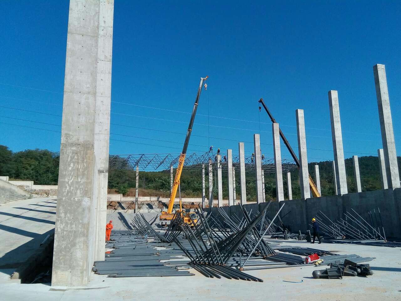 兴安盟威海搅拌站网架